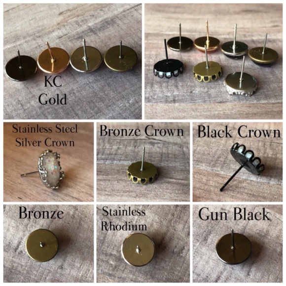 Picking Peonies Blue Stud Earrings! - Picture 6 of 7